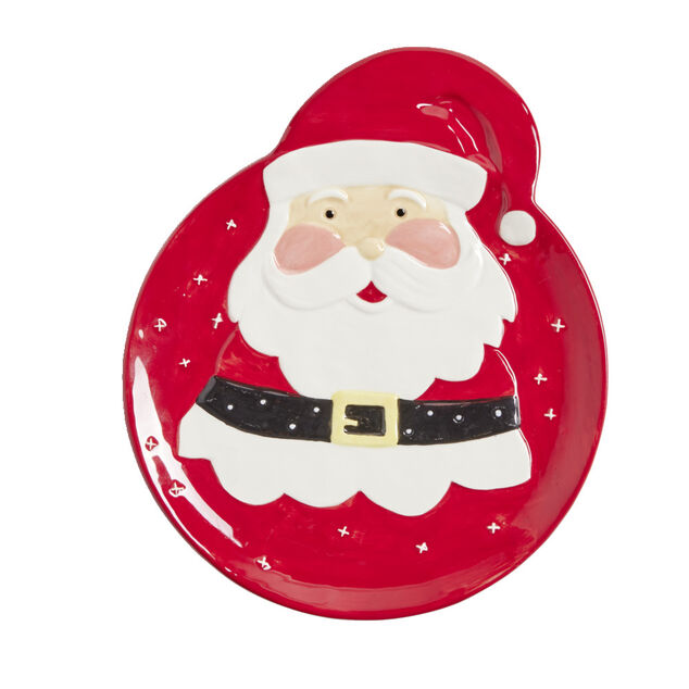 Plat dolomite forme Père Noël 20x24cm