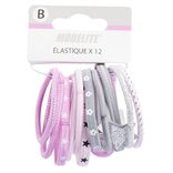 Élastique sans métal rose x12