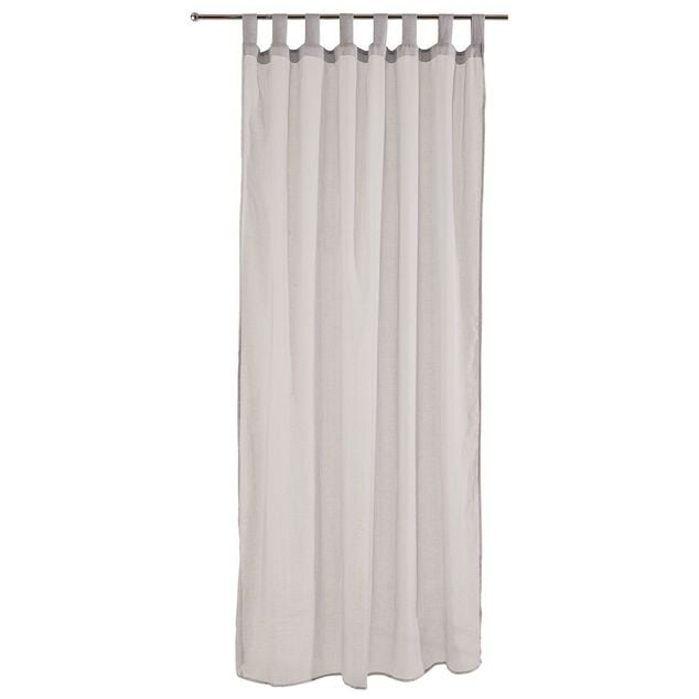 Voilage &agrave; oeillets gris clair 140x240cm