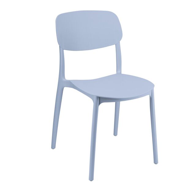 Chaise Ambre polypropyl&egrave;ne bleu L46xP39xH77cm