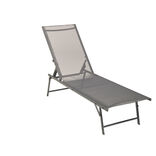 Bain de soleil transat Dream 5 positions gris 181x55xH33/90.5cm