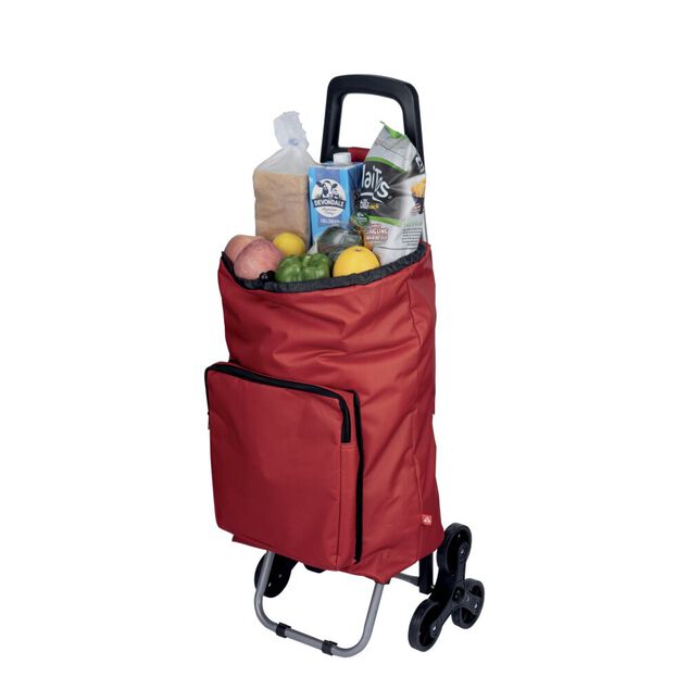 Chariot de course 3 roues rouge 35x18xH97cm