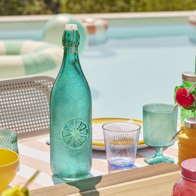 Lot de 4 gobelets en verre Nora coloré transparent 25,5cl