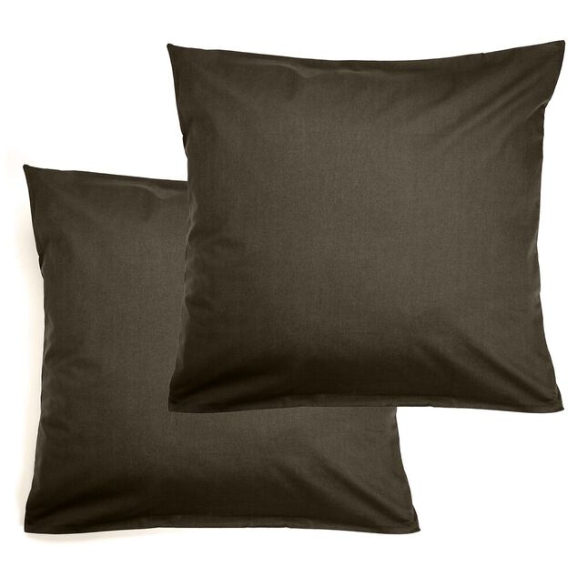 Taie d'oreiller 50x70cm coton uni x2 (6 modèles)