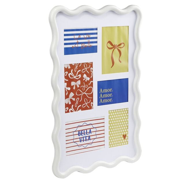 P&ecirc;le-m&ecirc;le bord vague 6 vues plastique 40x60cm (2 mod&egrave;les blanc ou vert)