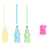 Mini surligneur pastel ourson superposable x5