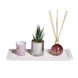 Coffret senteur bougie/plateau/diffuseur/plante artificielle
