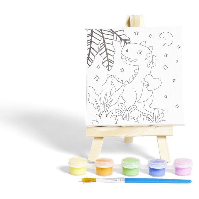 Toile &agrave; peindre avec accessoires inclus 15,5x10cm