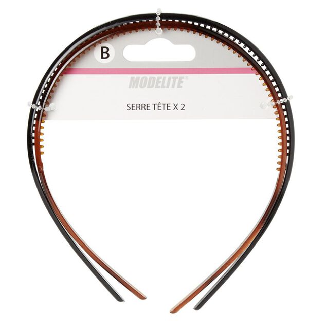 Serre t&ecirc;te plastique fin x2