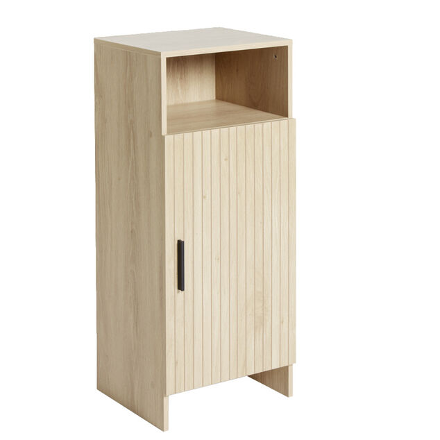 Meuble salle de bain en bois 1 niche et 1 porte 34x30xH80cm