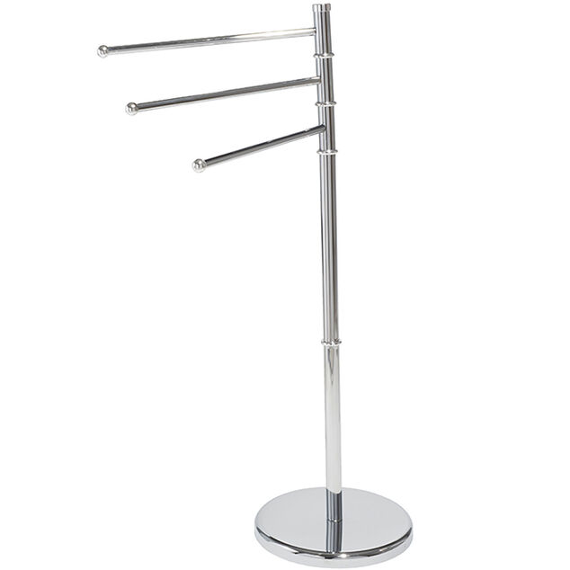 Porte serviettes en m&eacute;tal gris