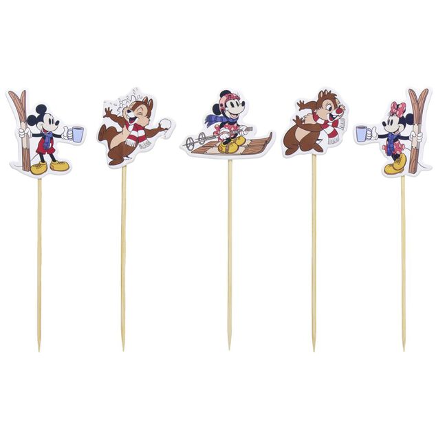 Piques ap&eacute;ritif x20 Disney Mickey No&euml;l