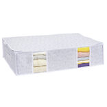 Housse de rangement dessous de lit blanc L65xP45xH15,5cm