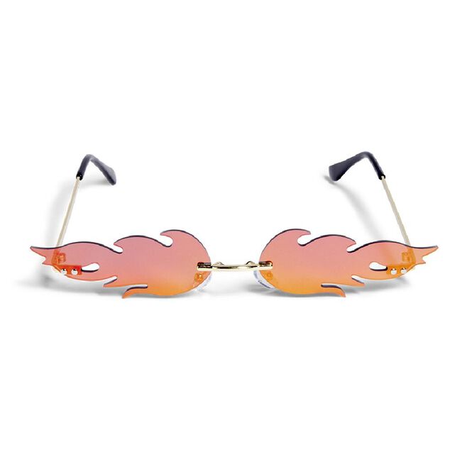 Lunettes fantaisies adulte flamme orange