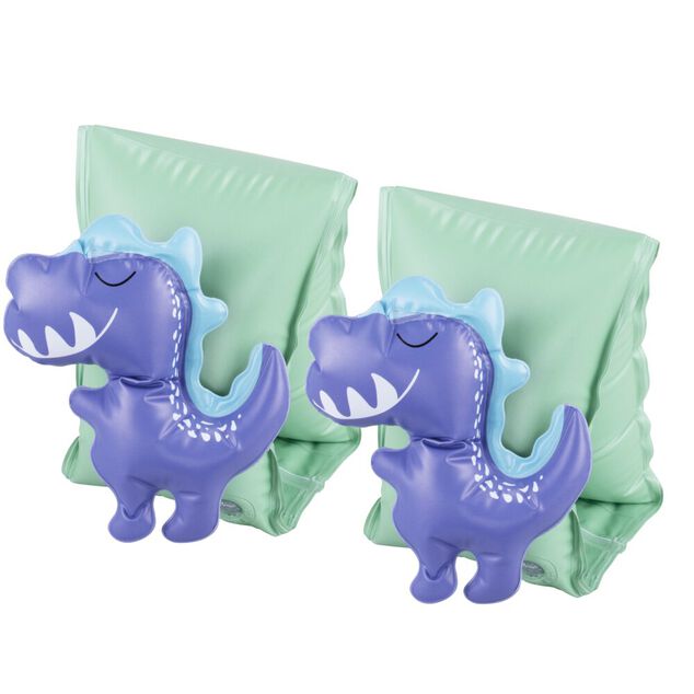 Paire de brassard vert avec dinosaure 3D bleu 22x25xH20cm