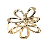 Pince &agrave; cheveux grande fleur en m&eacute;tal dor&eacute;