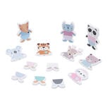 Puzzle magn&eacute;tique animal en bois 8 pi&egrave;ces