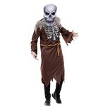 Masque adulte Halloween t&ecirc;te de mort grise