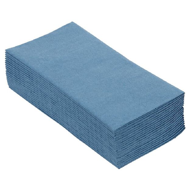 Serviette range couverts 40cm bleu canard x20