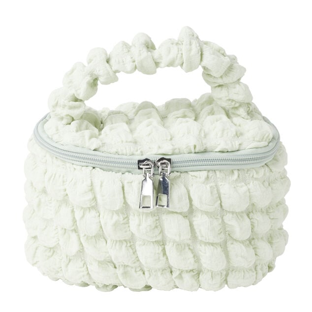 Trousse de maquillage tissu bouclette19x12xH11cm (2 mod&egrave;les)