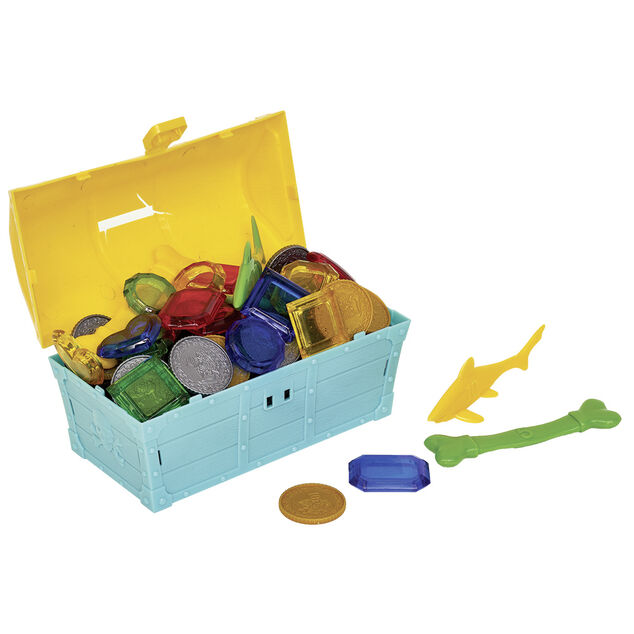 Jeu de plong&eacute;e lest&eacute; chasse au tr&eacute;sor coffre diamants pierre 31 pi&egrave;ces