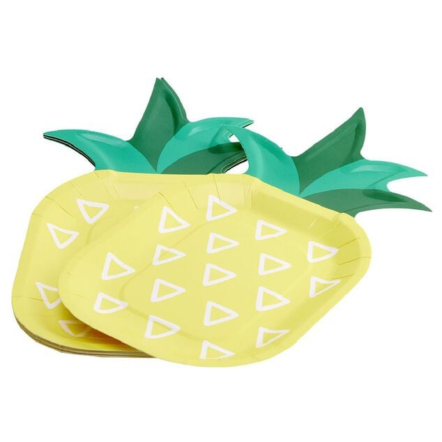 Lot de 10 serviettes en carton motif ananas