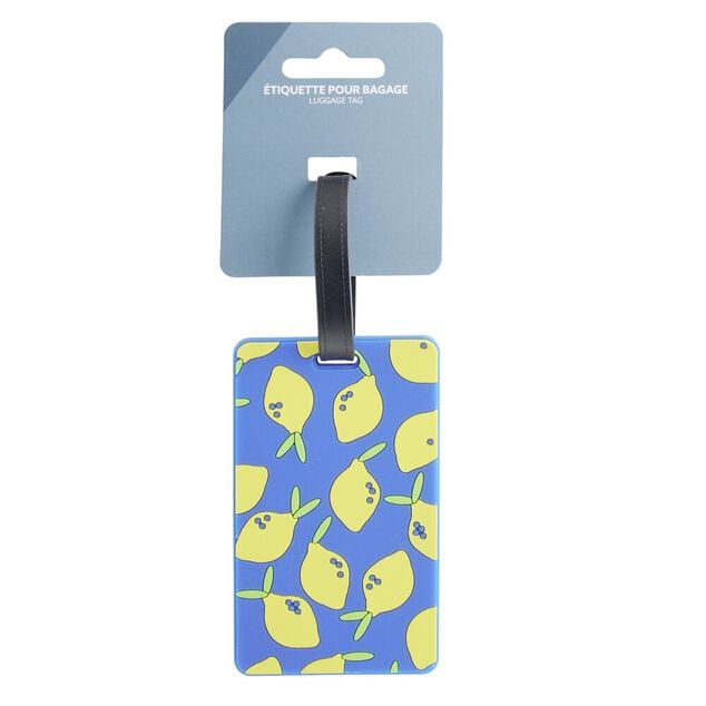 &Eacute;tiquette de bagage PVC 7x15cm (5 mod&egrave;les)