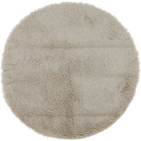Tapis rond fourrure Shaggy taupe