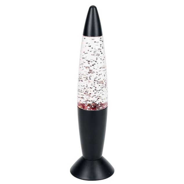 Lampe &agrave; paillettes changement de couleur &Oslash;9xH35cm noir