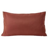 Housse de coussin polyester 30x50cm terracotta