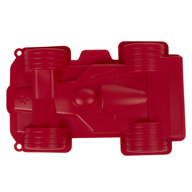 Moule voiture de course 3D silicone rouge