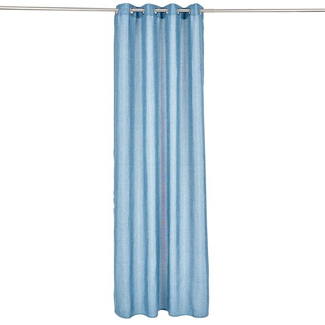 Rideau polyester 140x240cm bleu chiné