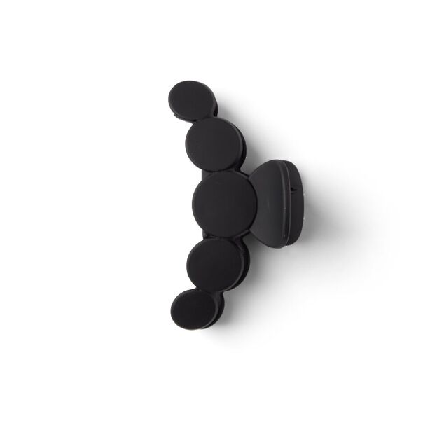 Pince cheveux noir mat design arrondi L10cm