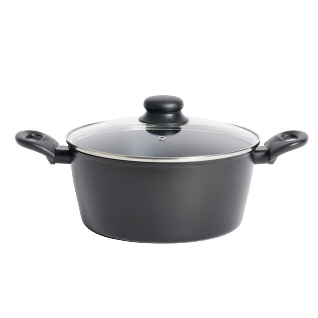 Faitout tous feux dont induction aluminium noir &Oslash;24cm