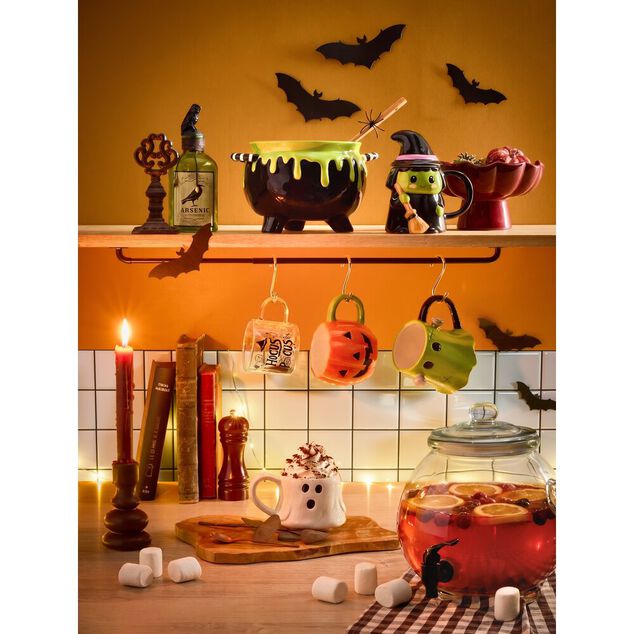 Mug Halloween 40cl citrouille c&eacute;ramique orange