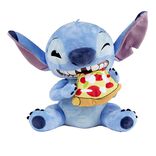 Peluche Disney Stitch bleu avec pizza 35x28xH45cm