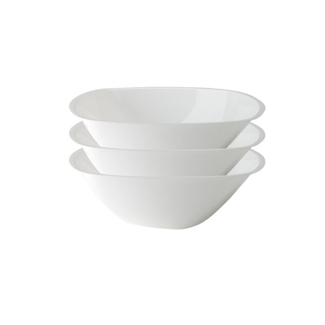 Lot de 3 bols en plastique transparent Ø21xH7cm