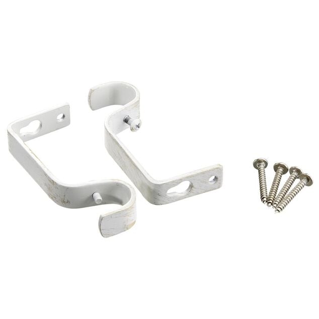 Kit tringle coeur blanc L95-180cm