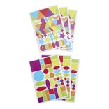 Lot de 5 planches de gommettes autocollantes multicolores
