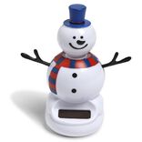 Figurine solaire Noël bonhomme de neige