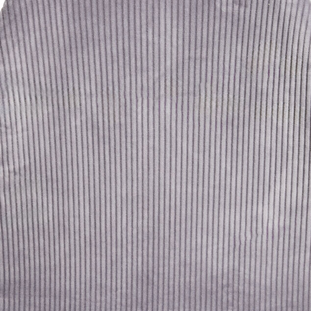 Housse de chaise velours c&ocirc;tel&eacute; L45xP40xH45cm - 2 mod&egrave;les gris ou blanc