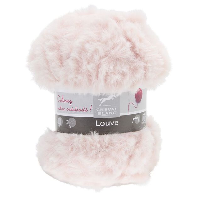Fil &agrave; tricoter Louve rose 50 g