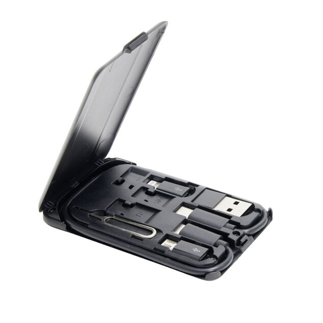 Boîte de rangement multimédia avec 6 accessoires 5,7x8,5cm