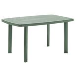 Table de jardin rectangulaire Viva plastique vert fonc&eacute; 137x85xH72cm