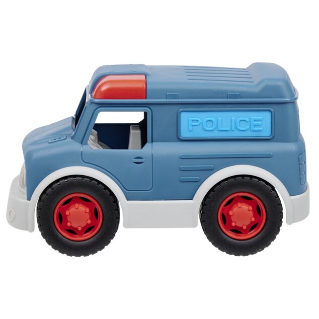 Voiture de police plastique bleu 26x15xH18,2 cm