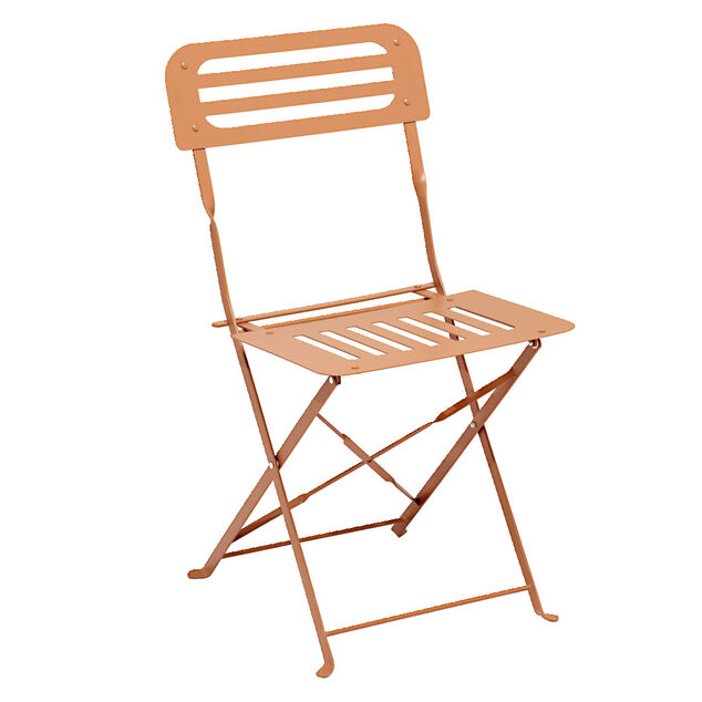 Chaise de jardin pliante Rio acier jaune ocre 41xP46xH81cm