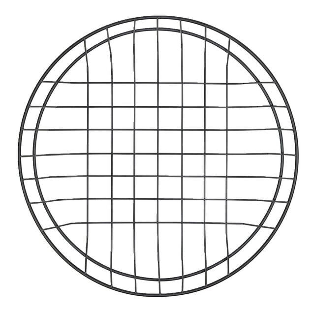 Corbeille &agrave; fruit ronde en m&eacute;tal noir &Oslash;25xH4cm