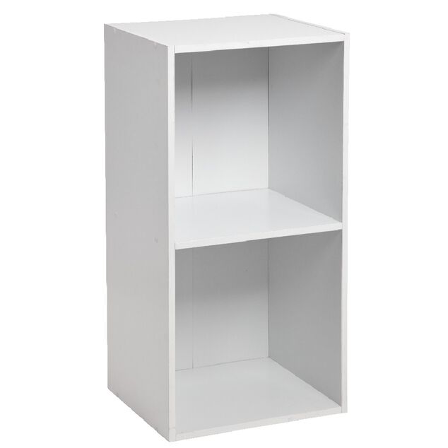 Structure Box Cube 2 cases 35,2x30x69,2cm bois blanc