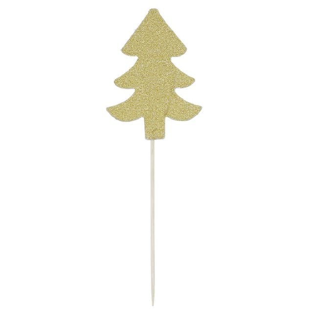 Pic en bois pour ap&eacute;ritif &eacute;toile et sapin x 18