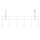 Pat&egrave;re de porte en m&eacute;tal noir 6 crochets L40x20cm